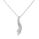 14k Rose Gold .50ct H SI2 Round Diamond Journey Necklace